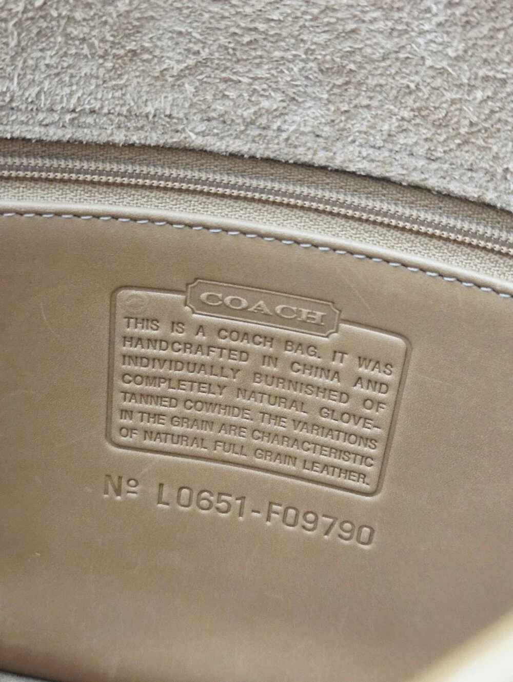 EXCELLENT VINTAGE COACH CITY BAG - CAMEL F09790